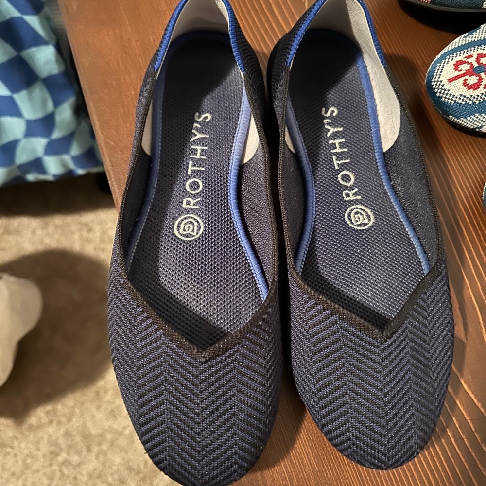 Rothys metallic herringbone